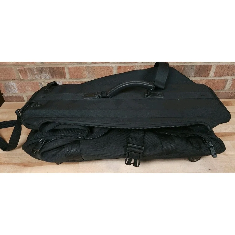 Tumi Alpha 4 Wheeled Rolling Collapsible 17X23 Luggage Bag Black Ballistic Nylon